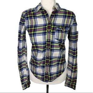Abercrombie & Fitch Blue Flannel Shirt Small